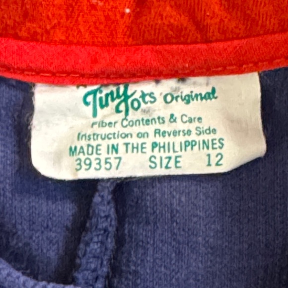 Tiny Tots Original Vintage Blue Corduroy Engineer Baby Jumpsuit Size 12 months - Picture 2 of 7